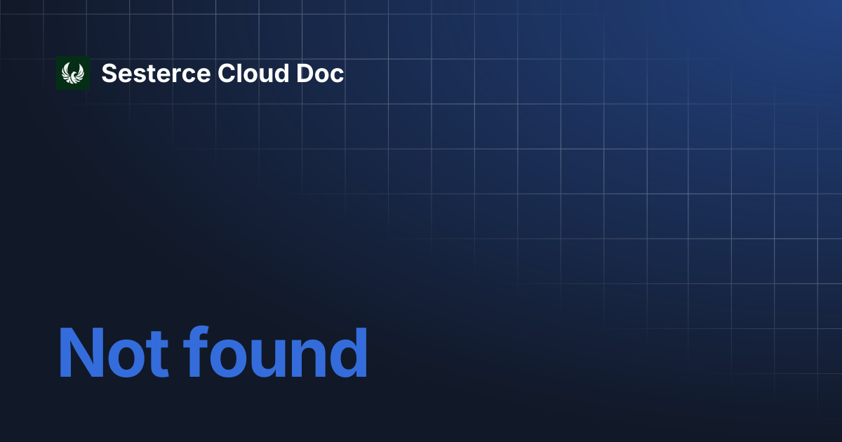Select your Flavor | Sesterce Cloud Doc